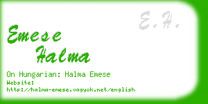 emese halma business card